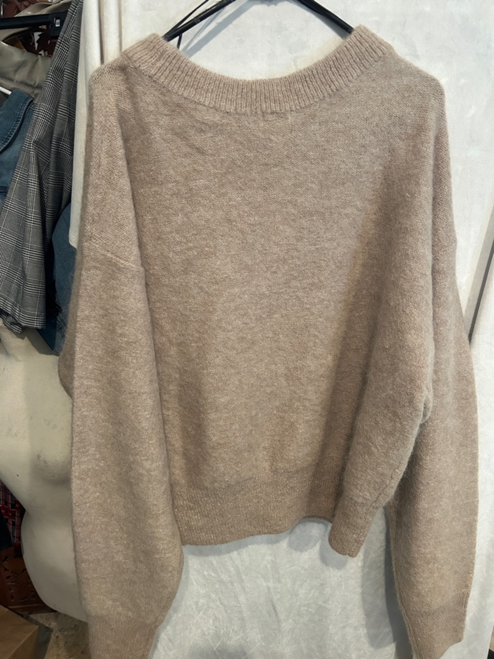 H&M Women's Taupe Crewneck Sweater